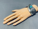 One Of The Best Vintage Native American Navajo Turquoise Sterling Silver Bracelet-Nativo Arts
