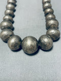 Very Old Very Rare Vintage Native American Navajo Hand Tooled Sterling Silver Necklace-Nativo Arts