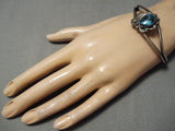 Very Important Last Chance Turquoise Vintage Native American Navajo Sterling Silver Bracelet-Nativo Arts