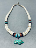 Native American Bear Fetish Hand Carved Vintage Navajo Sterling Silver Necklace-Nativo Arts