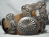 Early Hand Forged Sterling Silver Vintage Native American Navajo Concho Belt Old-Nativo Arts