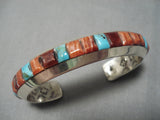 Magnificent Vintage Native American Navajo Turquoise Shell Clinton Pete Bracelet-Nativo Arts