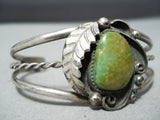 Anna Begay Vintage Native American Navajo Royston Turquoise Sterling Silver Bracelet Old-Nativo Arts