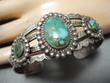 High Grade Vintage Native American Navajo Royston Turquoise Sterling Silver Bracelet Old-Nativo Arts