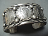Custom San Felipe Native American Sterling Silver Dime Bracelet-Nativo Arts