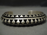 Important Layered Native American Navajo Leander Bahe Sterling Silver Bracelet-Nativo Arts