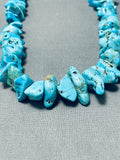 Breathtaking Vintage Native American Navajo Turquoise Chunk Sterling Silver Necklace-Nativo Arts