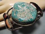 Very Rare Earlier Cerrillos Turquoise Vintage Native American Navajo Sterling Silver Bracelet-Nativo Arts