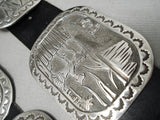 Heavy 689 Gram Vintage Native American Navajo Sterling Silver Andrea Shirley Concho Belt-Nativo Arts