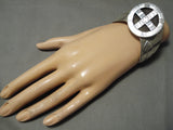 Important Vintage Native American Navajo Anthony Kee 4 Directions Sterling Silver Bracelet Old-Nativo Arts