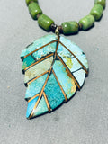 Native American Exceptional Santo Domingo Turquoise Sterling Silver Necklace-Nativo Arts