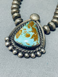 Drop Dead Gorgeous Vintage Native American Navajo Royston Turquoise Sterling Silver Necklace-Nativo Arts