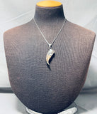 Authentic Vintage Native American Navajo Bear Sterling Silver Necklace-Nativo Arts