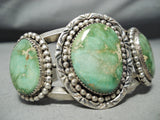 High Grade Museum Vintage Native American Navajo Damale Turquoise Sterling Silver Bracelet-Nativo Arts