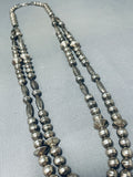 Museum Vintage Native American Navajo Morenci Turquoise Sterling Silver Necklace-Nativo Arts