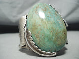 One Of The Biggest Vintage Native American Navajo Royston Turquoise Sterling Silver Bracelet-Nativo Arts