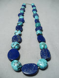 Colorful Navajo Turquoise And Lapis Necklace Native American-Nativo Arts