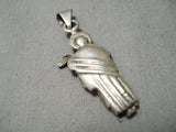 Wonderful Vintage Native American Navajo Sterling Silver Christian Statue Pendant-Nativo Arts