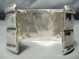 Heavy Detailoed Vintage Native American Zuni Turquoise Sterling Silver Bracelet Old-Nativo Arts