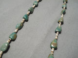 Native American Marvelous Santo Domingo Royston Turquoise Shell Sterling Silver Necklace-Nativo Arts