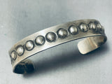 Fantastic Native American Navajo Signed Sterling Silver Emerson Bill Bracelet-Nativo Arts