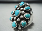 Preston Monongye Vintager Native American Hopi Turquoise Sterling Silver Ring-Nativo Arts