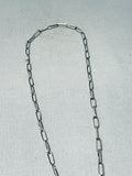 Tear Of Joy Vintage Native American Navajo Coral Sterling Silver Link Necklace-Nativo Arts