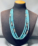 Most Unique Vintage Native American Navajo Sterling Silver Tubule Turquoise Necklace-Nativo Arts