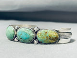Breathtaking Vintage Native American Zuni Turquoise Sterling Silver Bracelet Signed-Nativo Arts