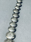 Concho Love Vintage Native American Navajo Sterling Silver Necklace-Nativo Arts
