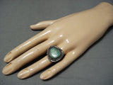 Eye-catching Vintage Native American Navajo Royston Turquoise Sterling Silver Ring-Nativo Arts
