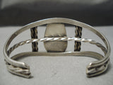 Opulent Natural #8 Turquoise Vintage Native American Navajo Sterling Silver Bracelet Old-Nativo Arts