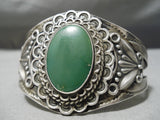 Early Vintage Native American Navajo Cerrillos Turquoise Sterling Silver Bracelet Cuff Old-Nativo Arts