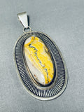 Micro Precision Hand Tooled Native American Navajo Honeybee Jasper Sterling Silver Pendant-Nativo Arts