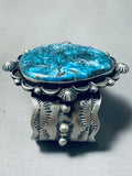 Colossal 117 Gram Native American Navajo Turquoise Sterling Silver Bracelet-Nativo Arts