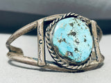 Gasp! Rare Mine Vintage Native American Navajo Turquoise Sterling Silver Bracelet-Nativo Arts