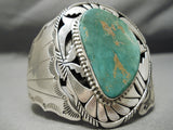Quality Silver Work Vintage Native American Navajo Royston Turquoise Sterling Bracelet-Nativo Arts