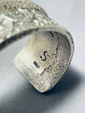 Heavy 161 Gram Vintage Native American Navajo Sterling Silver Bracelet-Nativo Arts