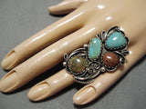 Tremendous Vintage Native American Navajo Royston Turquoise Sterling Silver Ring-Nativo Arts