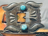 562 Grams Vintage Native American Navajo Turquoise Sterling Silver Concho Belt Old-Nativo Arts