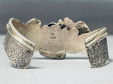 Highly Detailed Vintage Native American Navajo Rare Turquoise Sterling Silver Bracelet-Nativo Arts