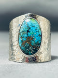 Marvelous Native American Navajo 8 Turquoise Sterling Silver Ring-Nativo Arts