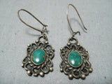 Marvelous Vintage Native American Navajo Royston Turquoise Sterling Silver Earrings Old-Nativo Arts