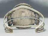 Magnificent Vintage Native American Navajo Turquoise Cluster Sterling Silver Bracelet-Nativo Arts
