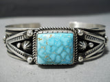 Sensational Vintage Native American Navajo Albert Jake Turquoise Sterling Silver Bracelet-Nativo Arts