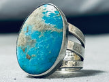 Outstanding San Felipe 8 Turquoise Sterling Silver Huge Ring-Nativo Arts