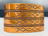 One Of The Best Noteworthy Vintage Native American Navajo Copper Bracelet-Nativo Arts