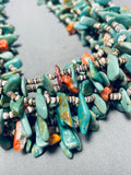Native American Important Rye Whitegoat Green Turquoise Shell Vintage Necklace-Nativo Arts