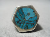 Important Zuni Native American Heavy Thick Sterling Silver Ring-Nativo Arts