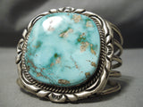 One Of The Best Vintage Native American Navajo Carico Lake Turquoise Sterling Silver Bracelet-Nativo Arts